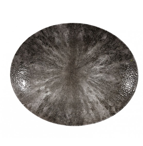 Stone Quartz Black Oval Coupe Plate
