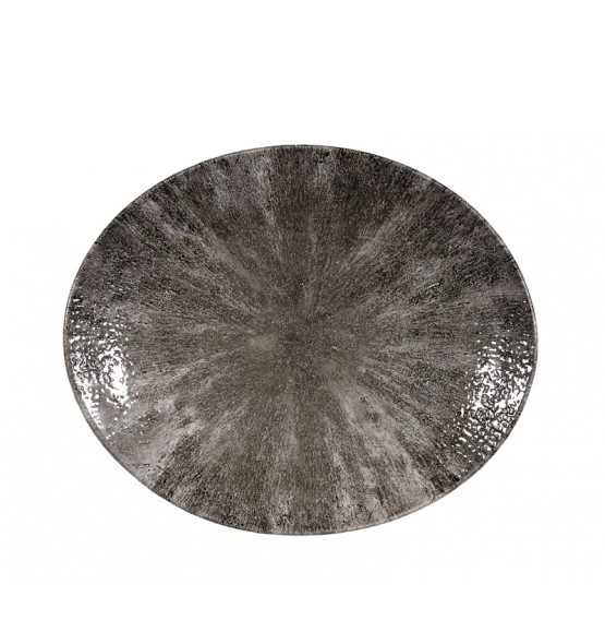 Stone Quartz Black Oval Coupe Plate