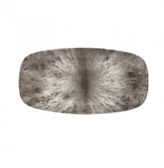Stone Quartz Black Chefs' Oblong Plate No.3