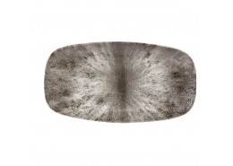 Stone Quartz Black Chefs' Oblong Plate No.4