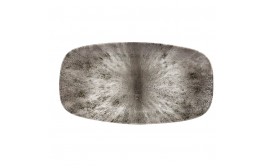 Stone Quartz Black Chefs' Oblong Plate No.4