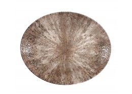 Stone Zircon Brown Oval Coupe Plate