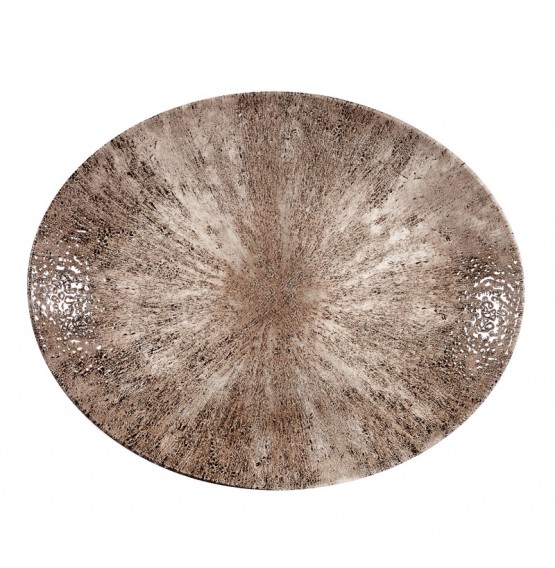 Stone Zircon Brown Oval Coupe Plate