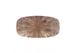 Stone Zircon Brown Chefs' Oblong Plate No.3