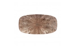 Stone Zircon Brown Chefs' Oblong Plate No.3