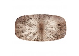 Stone Zircon Brown Chefs' Oblong Plate No.4