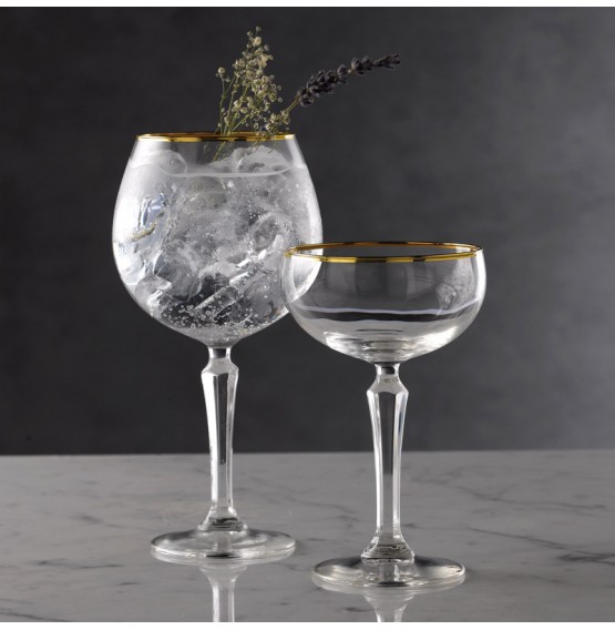 Speakeasy Gold Banded Gin Glass