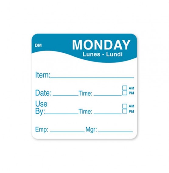 DissolveMark Blue 51mm Square Label (Monday)