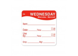 DissolveMark Red 51mm Square Label (Wednesday)