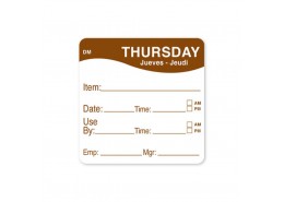 DissolveMark Brown 51mm Square Label (Thursday)