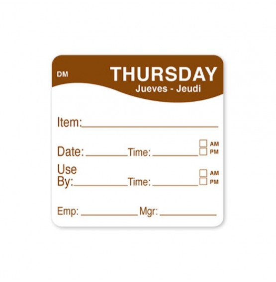 DissolveMark Brown 51mm Square Label (Thursday)