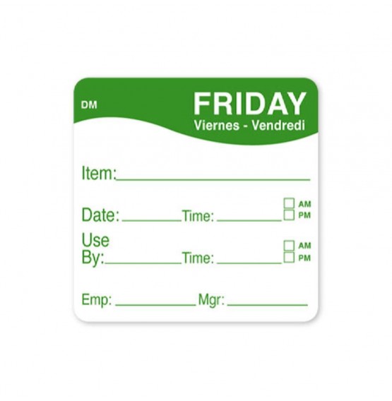 DissolveMark Green 51mm Square Label (Friday)