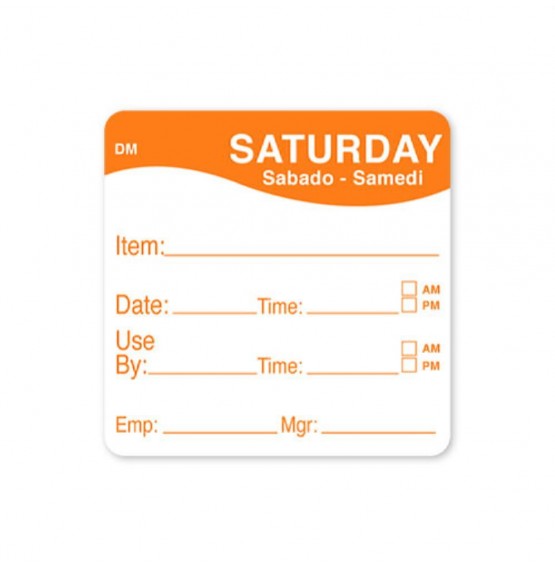 DissolveMark Orange 51mm Square Label (Saturday)