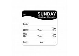 DissolveMark Black 51mm Square Label (Sunday)