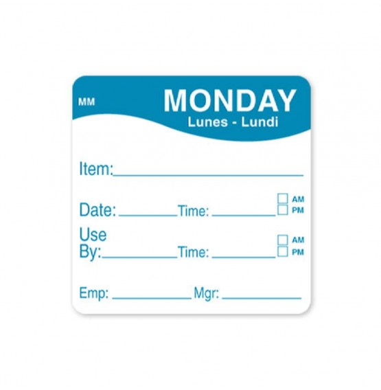 MoveMark Blue 51mm Square Label (Monday)