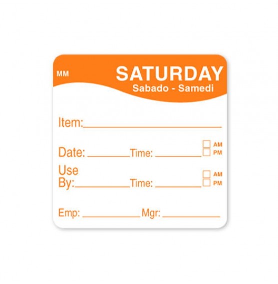 MoveMark Orange 51mm Square Label (Saturday)