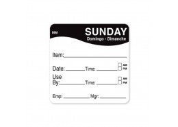 MoveMark Black 51mm Square Label (Sunday)