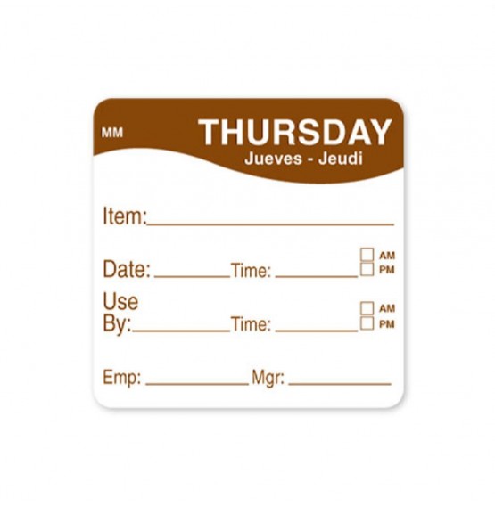 MoveMark Brown 51mm Square Label (Thursday)