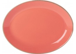 Seasons Coral Oval Plate