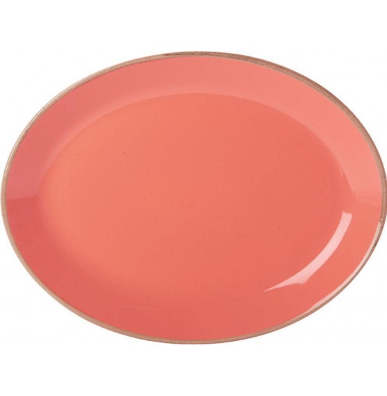 Seasons Coral Oval Plate