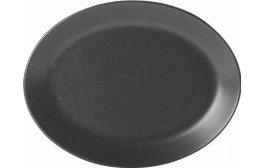Seasons Graphite Oval Plate