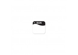 DuraMark Black 19mm Square Label (Sunday)