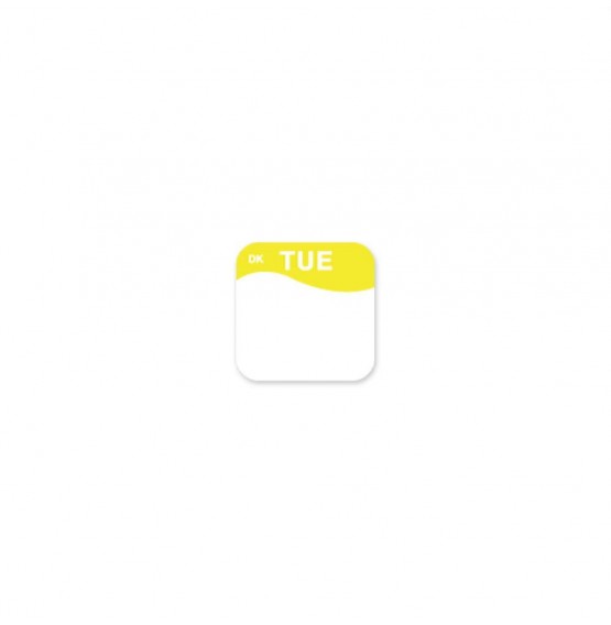 DuraMark Yellow 19mm Square Label (Tuesday)