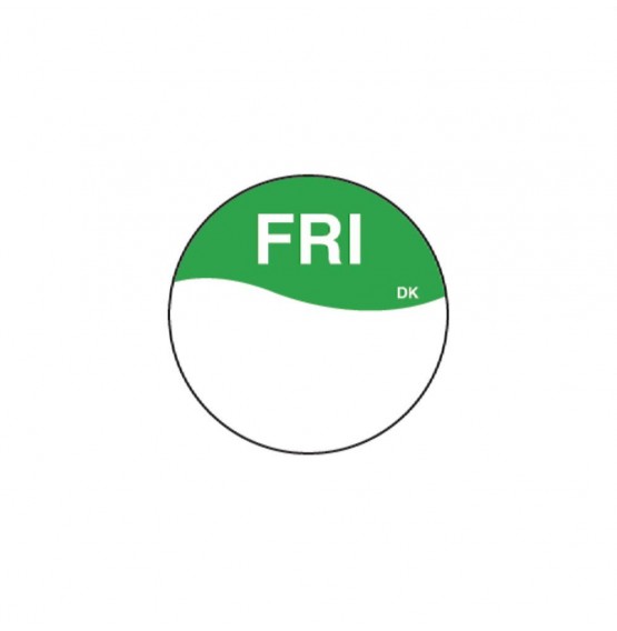 DuraMark Green 19mm Round Label (Friday)