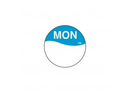 DuraMark Blue 19mm Round Label (Monday)