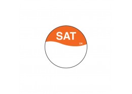 DuraMark Orange 19mm Round Label (Saturday)