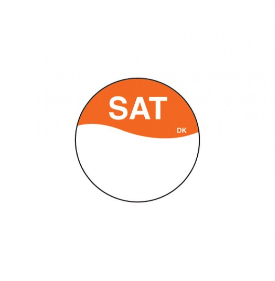 DuraMark Orange 19mm Round Label (Saturday)