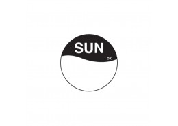 DuraMark Black 19mm Round Label (Sunday)