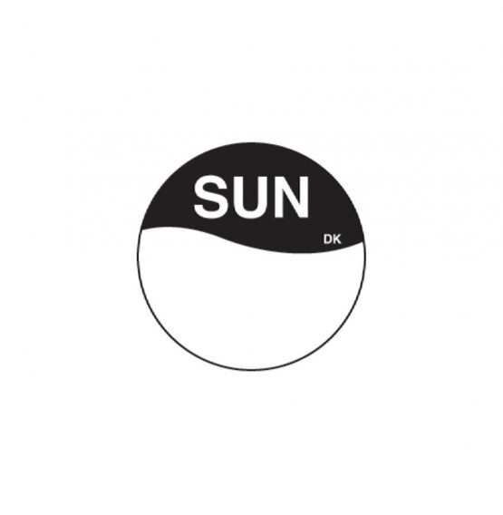 DuraMark Black 19mm Round Label (Sunday)