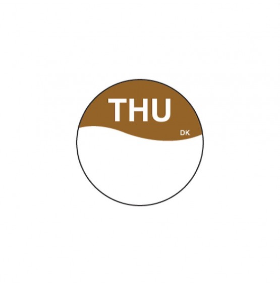 DuraMark Brown 19mm Round Label (Thursday)