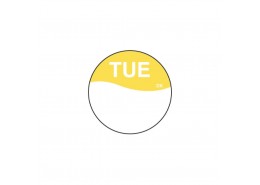 DuraMark Yellow 19mm Round Label (Tuesday)