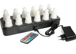 Duni LED Rechargeable Candles Multicolour