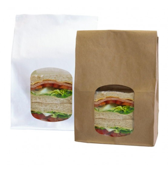White Kraft Window Bag