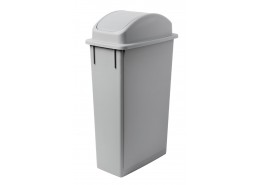 Grey Slim Recycling Bin 87L