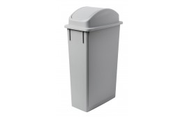 Grey Slim Recycling Bin 87L
