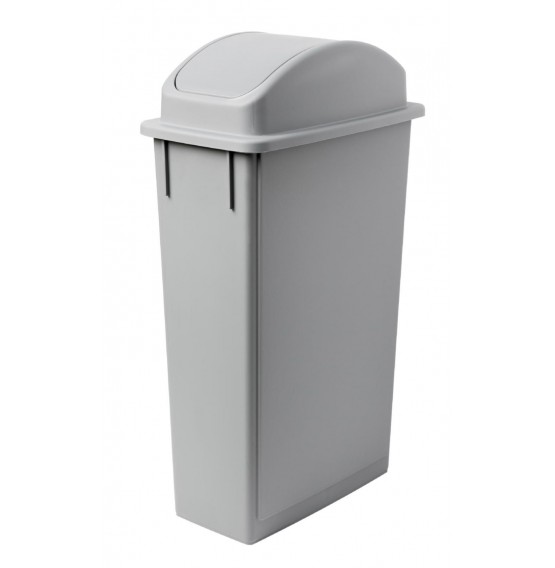 Grey Slim Recycling Bin 87L