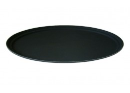 Oval Black Non Slip Tray