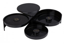 Glass Rimmer 3 Tier Black