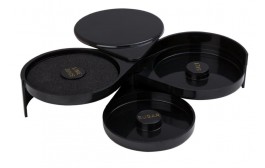 Glass Rimmer 3 Tier Black