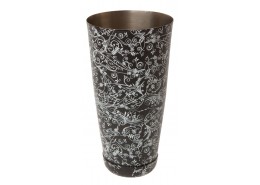 Mezclar Boston Can Black Floral Design