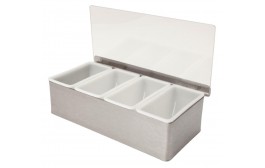 Condiment Holder 4 Compartment x 1 Pint