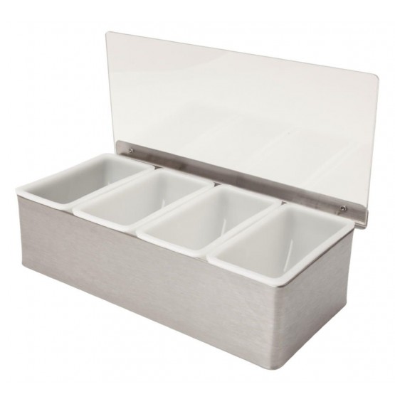 Condiment Holder 4 Compartment x 1 Pint