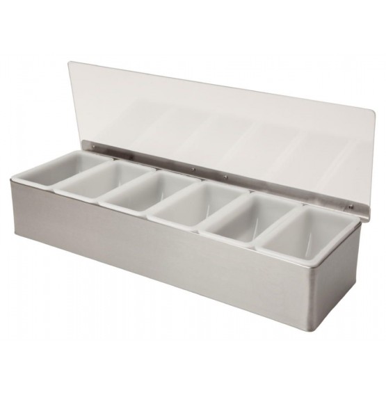 Condiment Holder 6 Compartment x 1 Pint