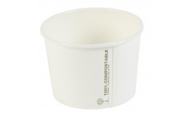 White Compostable Soup Container