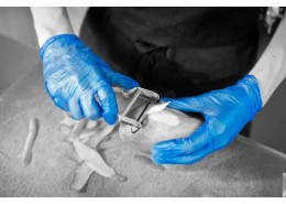 Blue Powdered Vinyl Disposable Gloves