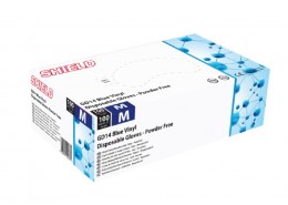 Blue Vinyl Powder Free Gloves